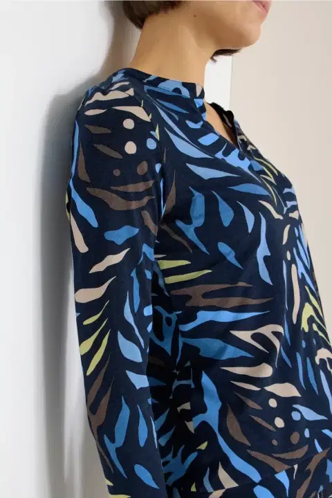 Cecil Blue V-Neck Top