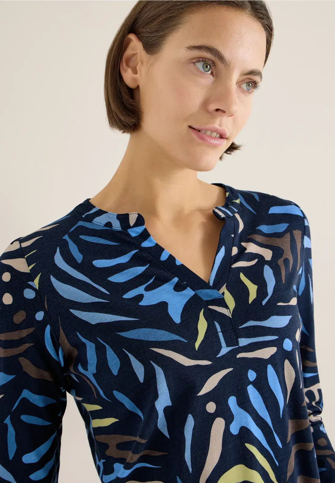 Cecil Blue V-Neck Top - Image 5