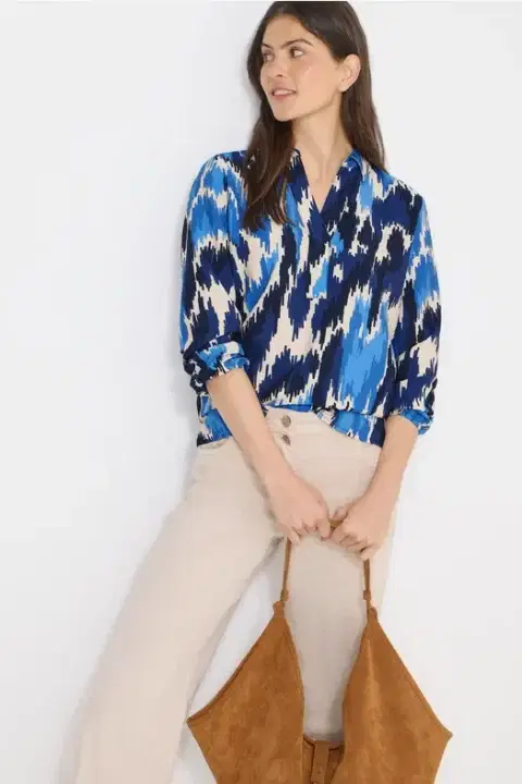 Cecil Blue Pattern Blouse