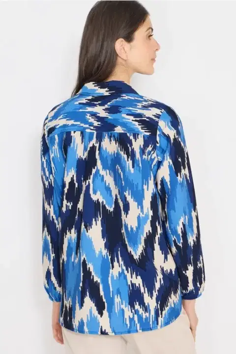 Cecil Blue Pattern Blouse