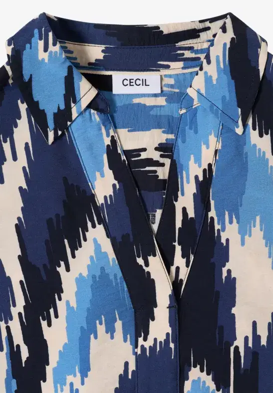 Cecil Blue Pattern Blouse - Image 4
