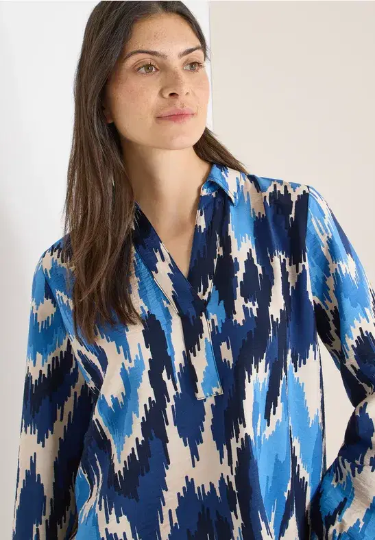 Cecil Blue Pattern Blouse - Image 5