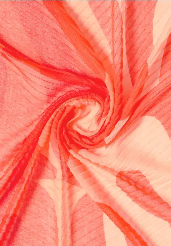Cecil Orange Pleated Scarf - Image 5