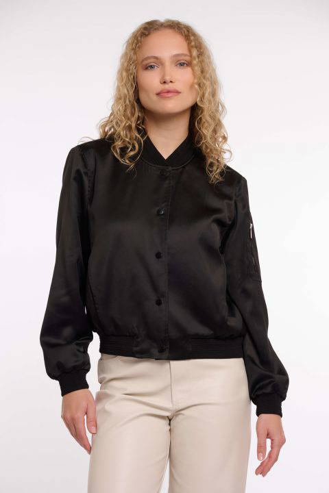 Banner Black Bomber Jacket