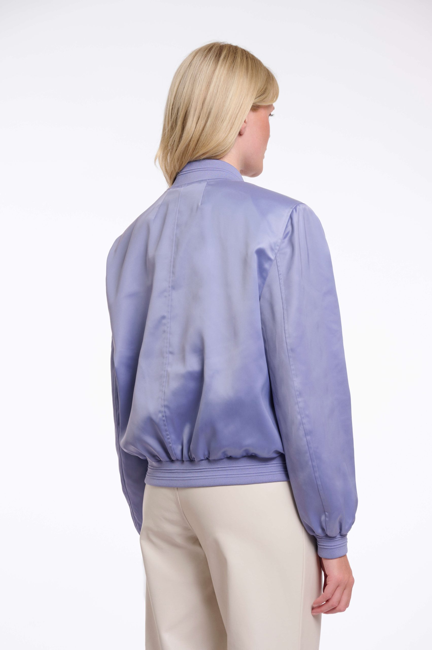 Banner Brushed Blue Bomber Jacket - Image 3