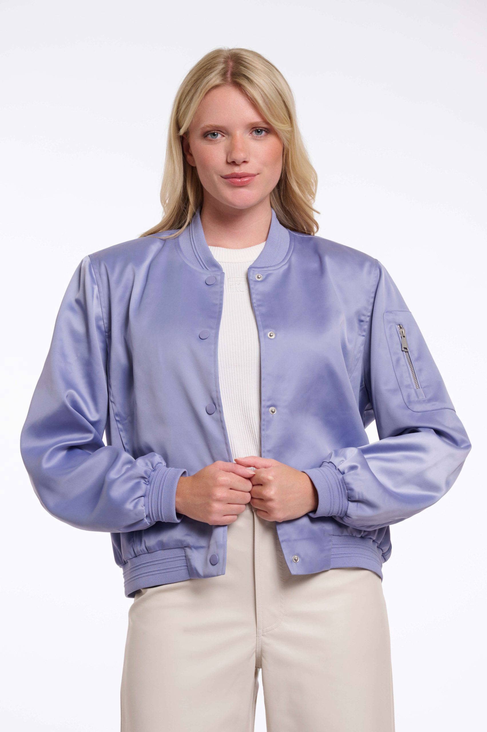 Banner Brushed Blue Bomber Jacket - Image 2