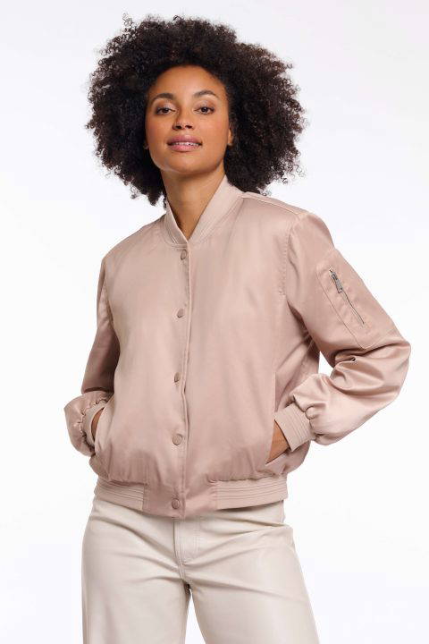 Banner Smoked Pearl Bomber Jacket