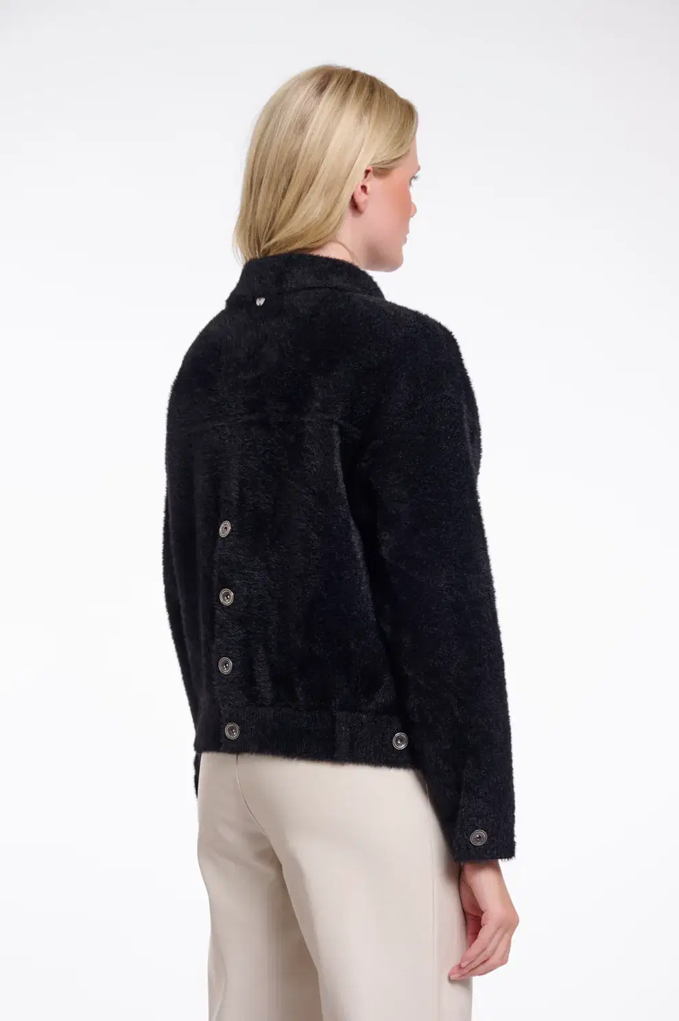 Bubbly Black Cardigan - Image 3