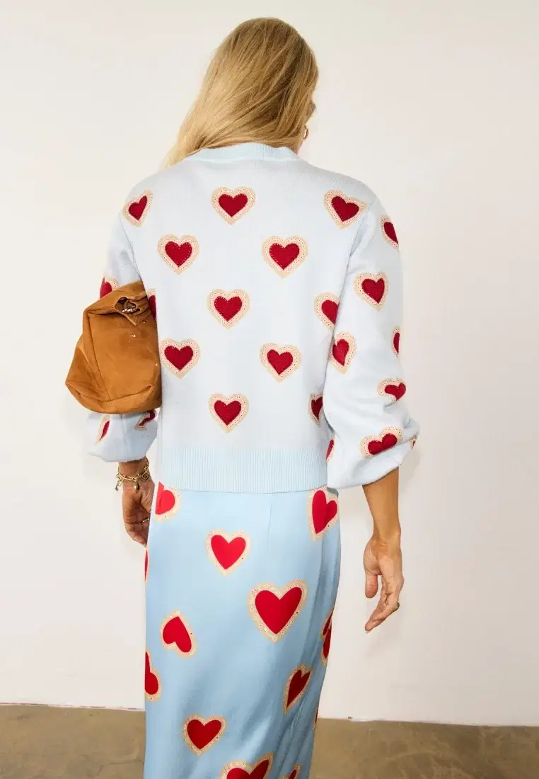 Baby Blue Hearts Cardigan - Image 3