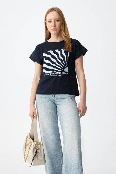 Ella Navy T-Shirt