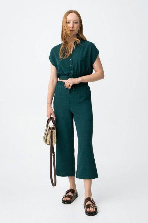 Francesca Teal Culotte Trousers