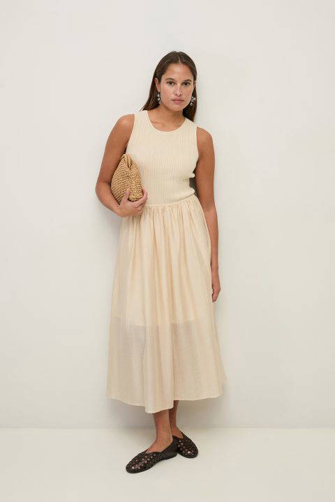 Ecru Viscose Dress