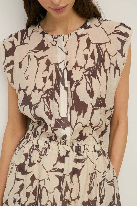 Printed Brown Dress