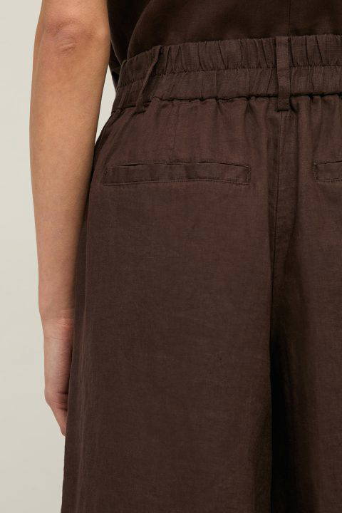 Chocolate Linen Shorts