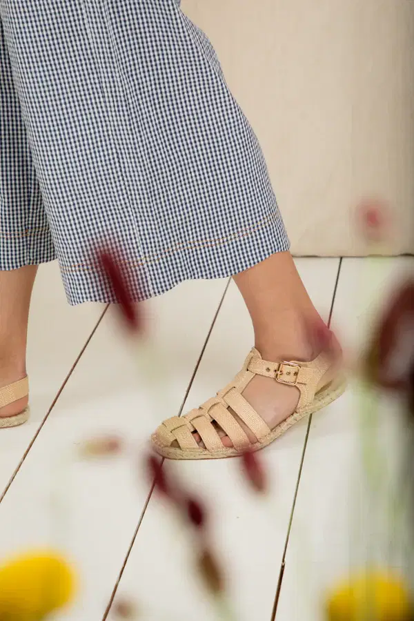 Aide Navy Gingham Trousers - Image 7