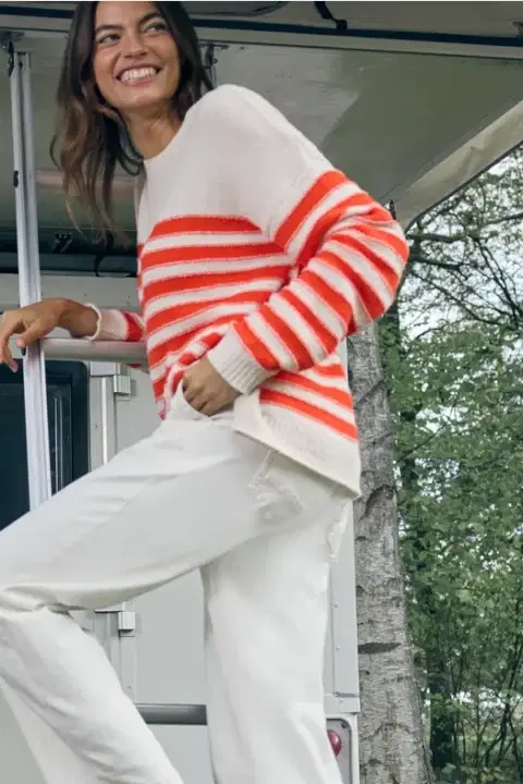 Cecil Stripe Boucle Sweater