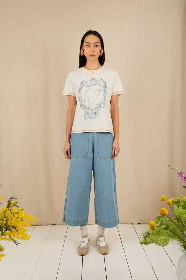 Boyfriend Ecru T-Shirt - Image 2