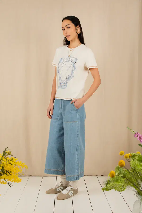 Boyfriend Ecru T-Shirt - Image 3