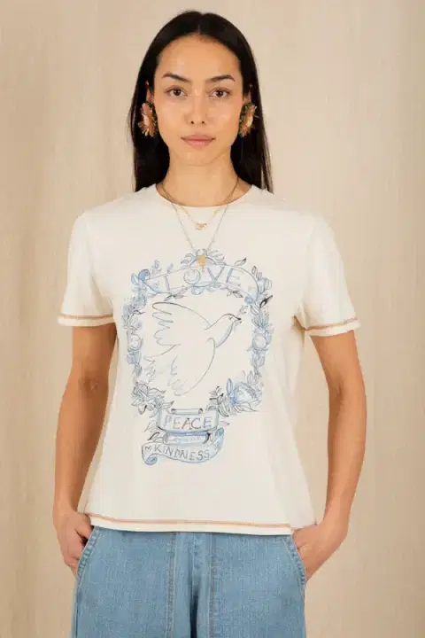 Boyfriend Ecru T-Shirt