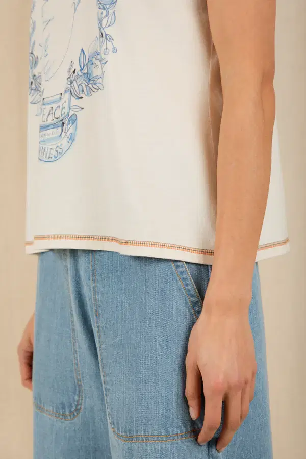 Boyfriend Ecru T-Shirt - Image 6