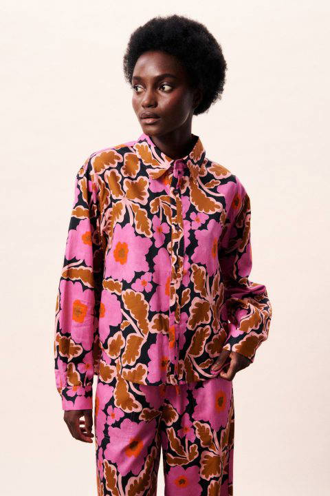 Sailor Pink Flower Blouse