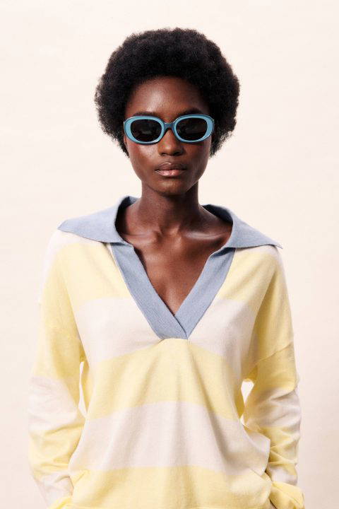 Hyralis Stripe Polo Sweater