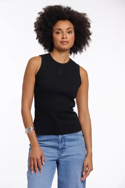 Filipa Black Tank Top