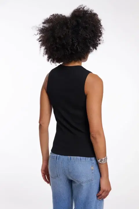 Filipa Black Tank Top