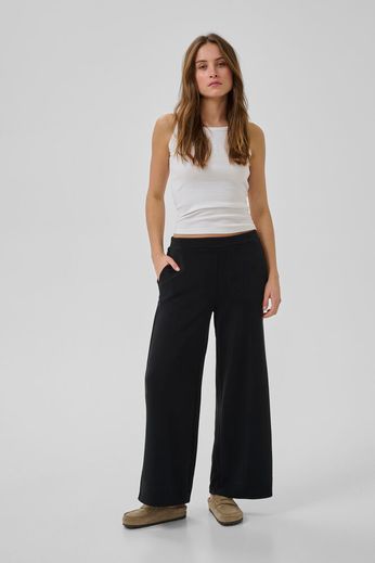 Helle Black Wide Trousers