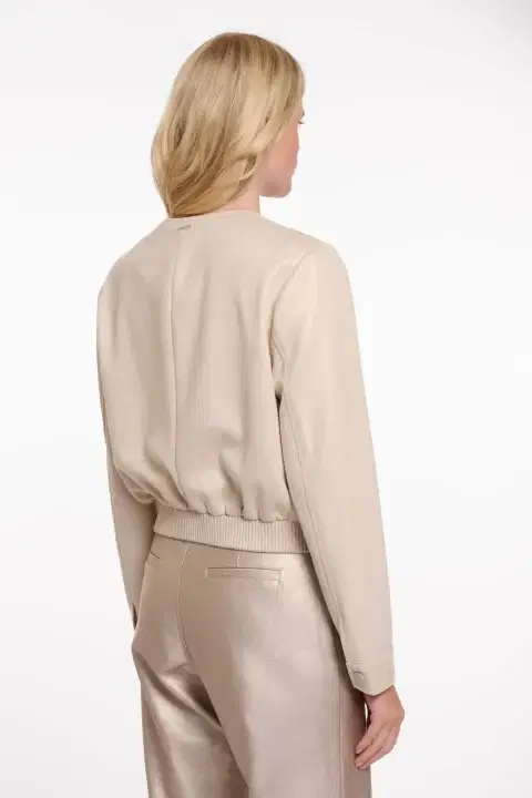 Hevi Gold Metallic Bomber Jacket