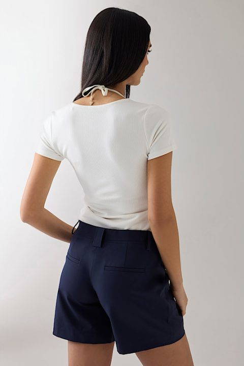 North Cream Rib T-Shirt