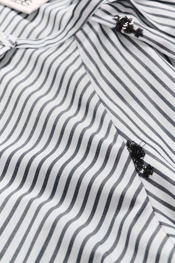 Egoni Blue Stripe Blouse