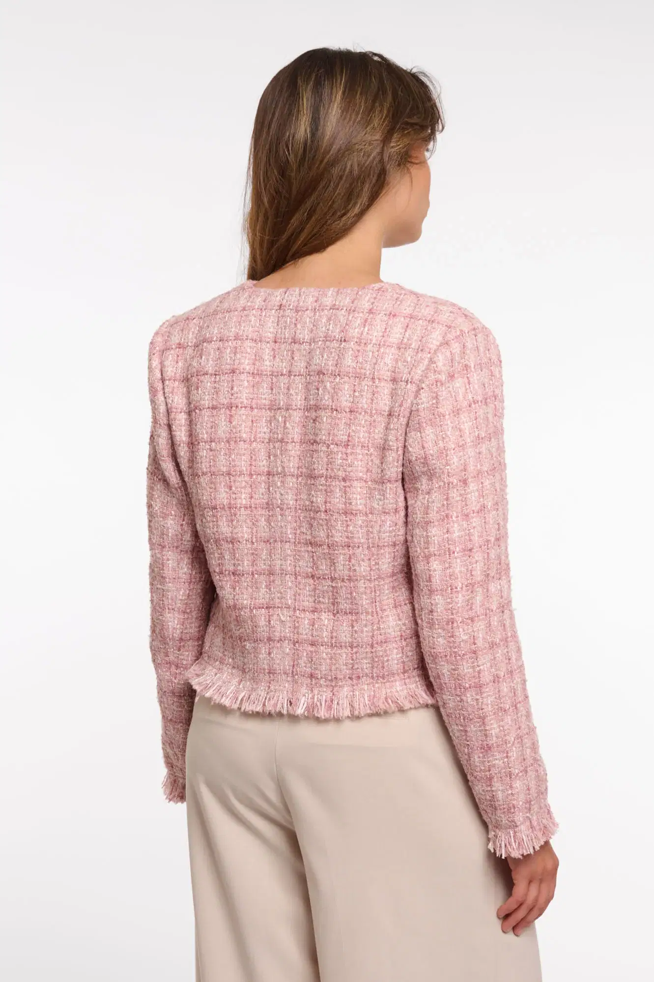Marissa Pink Tweed Jacket - Image 3