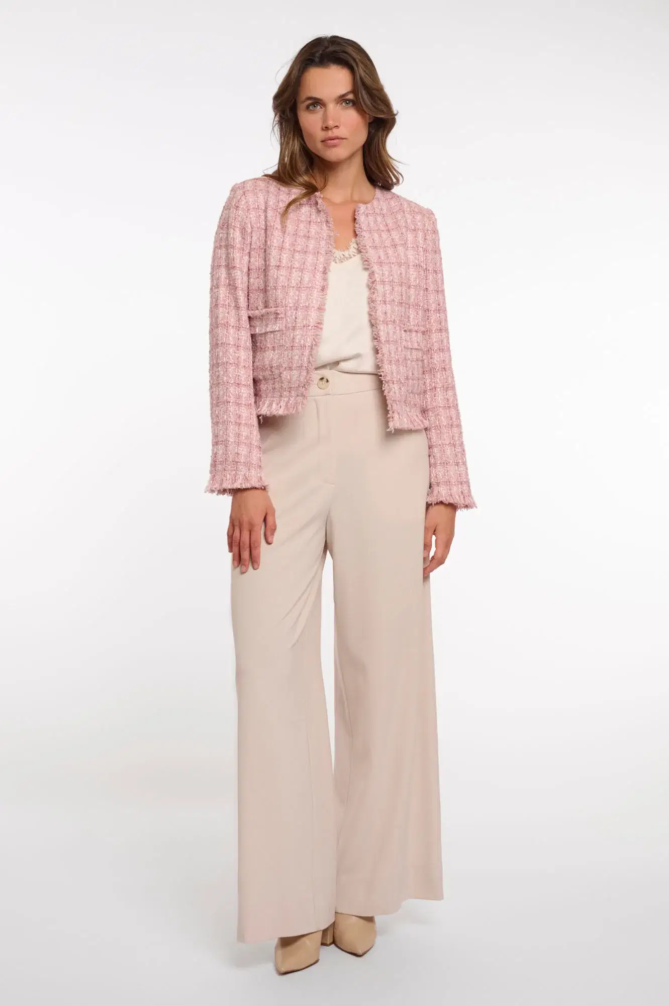 Marissa Pink Tweed Jacket - Image 4