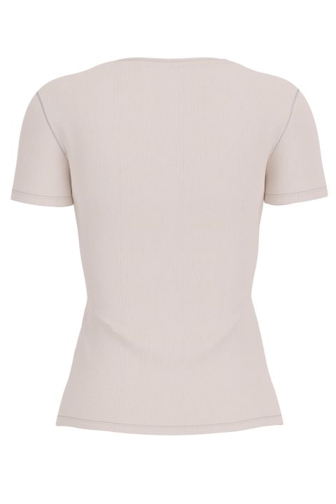 North Cream Rib T-Shirt