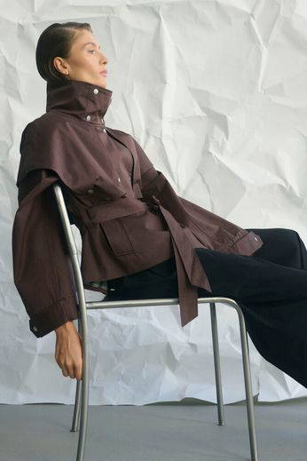 Dana Brown Short Trench Jacket - Image 7