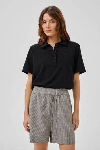 Helle Black Polo Top