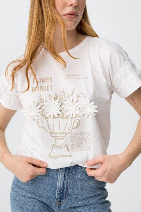 Lydia Star White T-Shirt