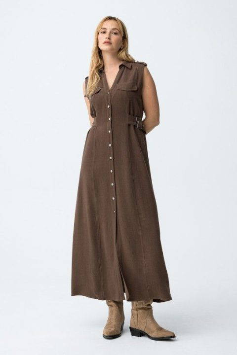 Favo Chocolate Brown Dress