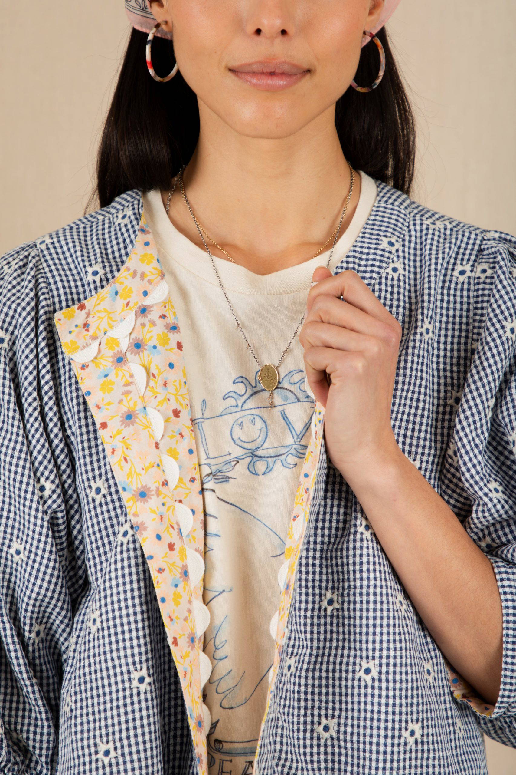 Vida Reversible Jacket - Navy / Lemon Zest - Image 4