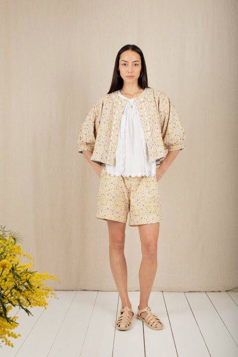 Vida Reversible Jacket – Navy / Lemon Zest