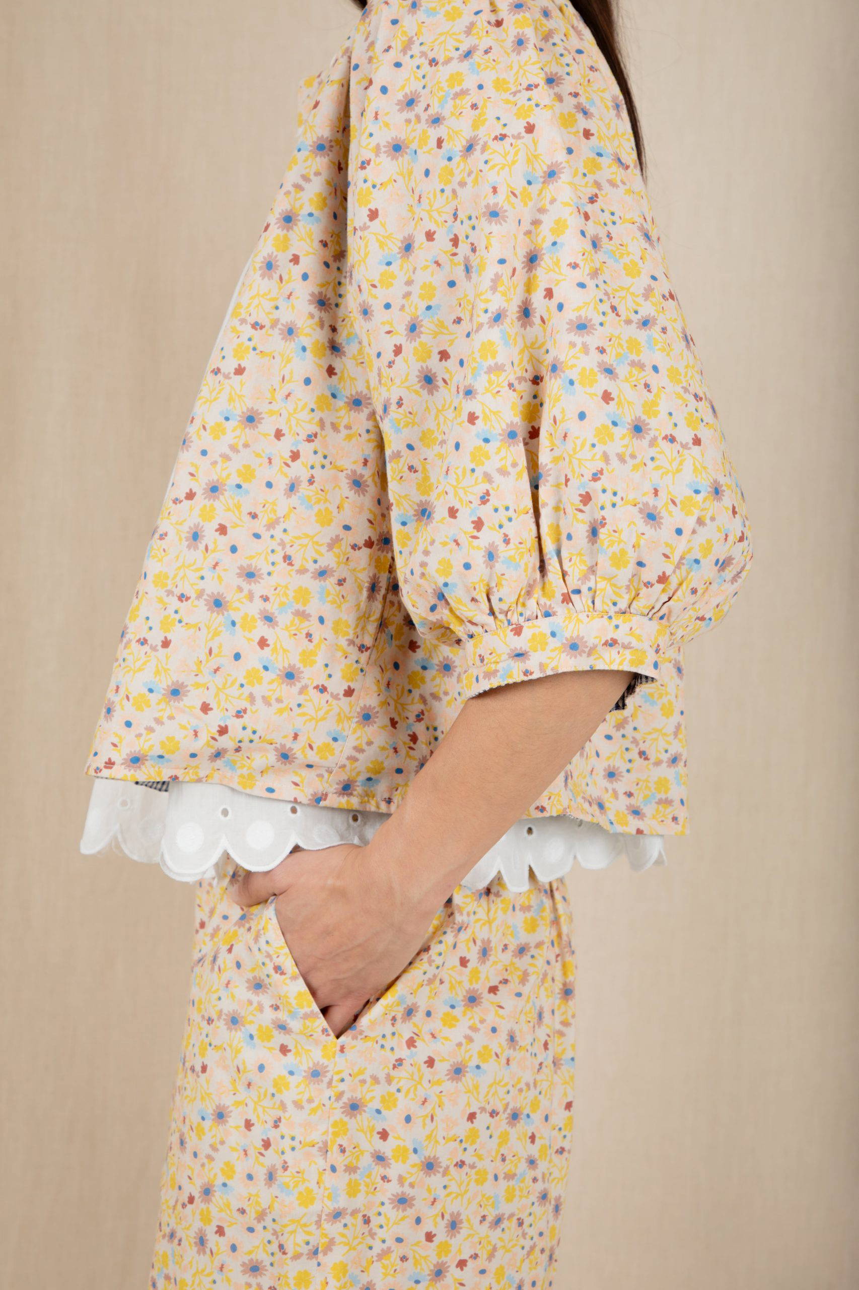 Vida Reversible Jacket - Navy / Lemon Zest - Image 2