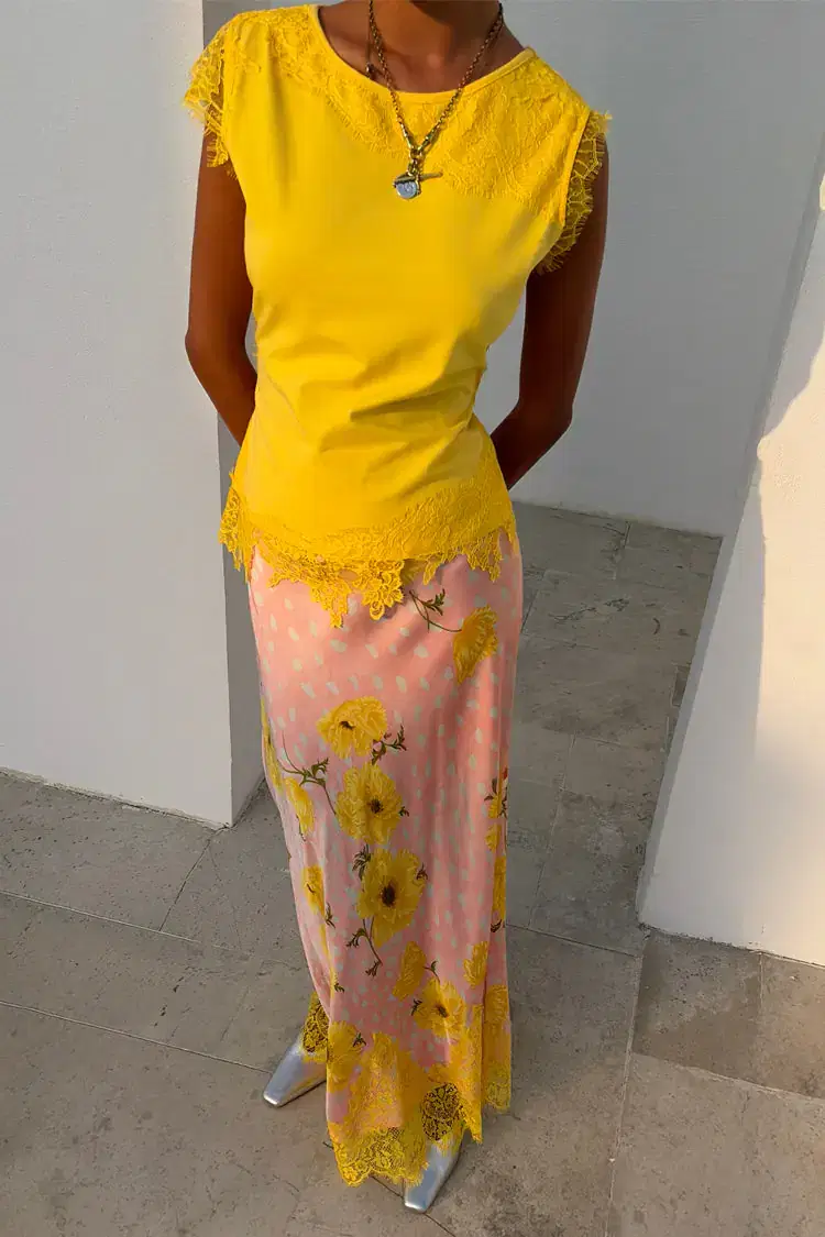 Pink Fawn Midi Maeva Skirt - Image 2