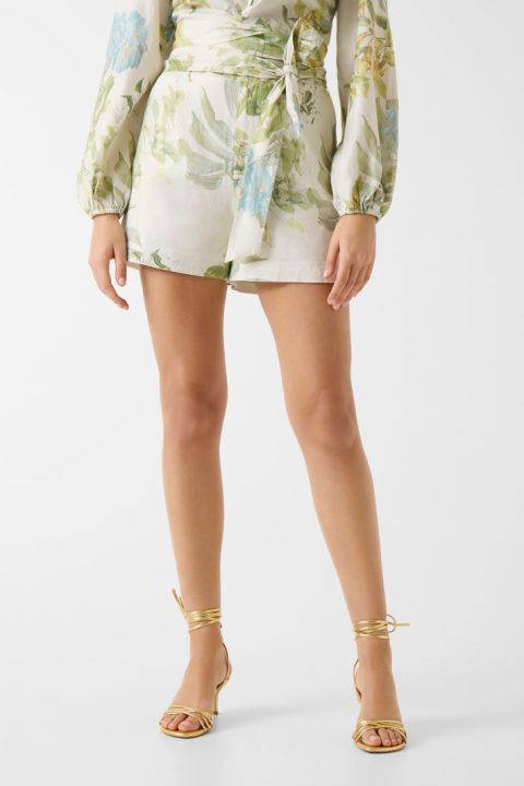 Linen Blend Multi Shorts