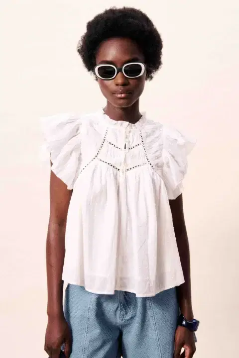 Detiana White Blouse