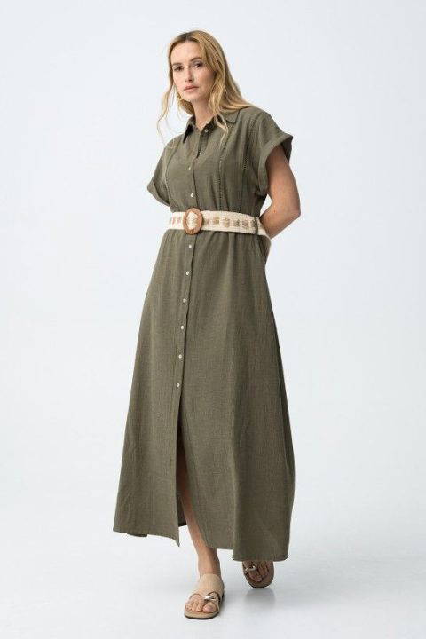 Riley Olive Dress