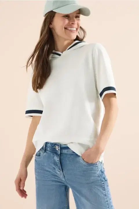 Cecil White Hoodie Top