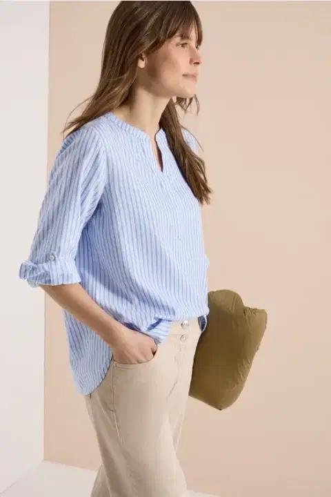 Cecil Blue Stripe Blouse