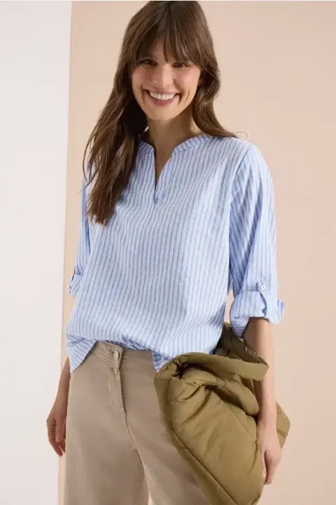 Cecil Blue Stripe Blouse