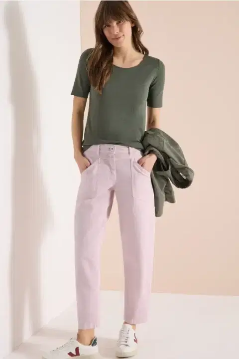 Cecil Blush Barrel Jeans